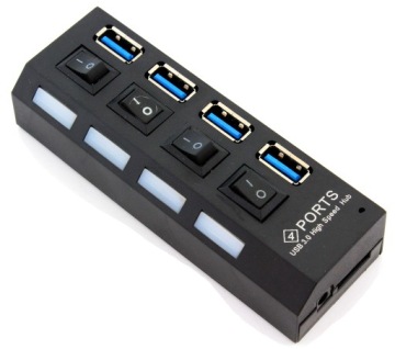 AK244B Концентратор usb 3.0 4 порта ч/б ATL