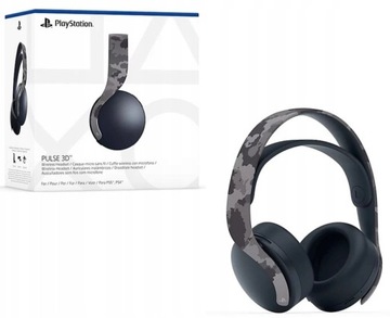 SŁUCHAWKI BEZPRZEWODOWE PS5 - SONY 3D PULSE | GREY CAMOUFLAGE - SZARY CAMO