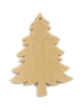 FO02C NA CHOINKĘ OZDOBA CHOINKA filc 15cm beż