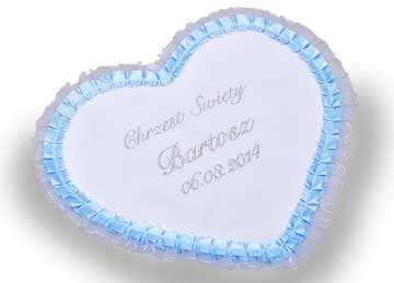 CHRZEST Szatka serce do chrztu HAFT krzyżmo E