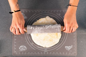 СИЛИКОНОВЫЙ ВАЛОК ДЛЯ ТЕСТА ПИЦЦЫ ВРАЩАЮЩИЙСЯ БОЛЬШОЙ КУХОННЫЙ ВАЛЕЦ XXL 38см