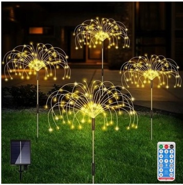 Lampa solarna wbijana biały 88 cm 4 szt.