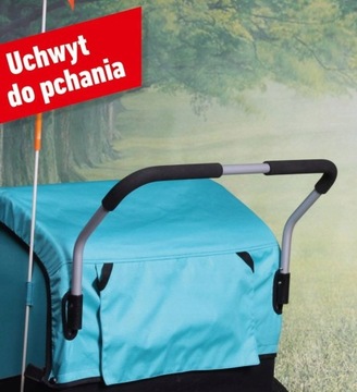 PRZYCZEPKA ROWEROWA WÓZEK NA DZIECI KOMFORT DO ROWERU KOŁA POMPOWANE LUX