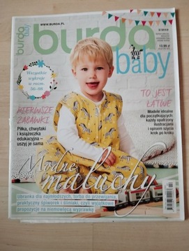 Burda moda baby dzieci 2/2019 szycie wykroje krawi
