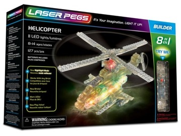 HELIKOPTERY 8w1 Laser Pegs klocki LED 127 elem.