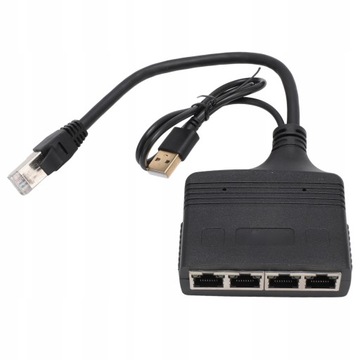 ROZDZIELACZ KABLA ETHERNET 4XRJ45 1000MBPS