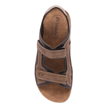 САНДАЛИИ МУЖСКИЕ INBLU RY-29 КОМФОРТНАЯ ЭКОКОЖА НА ЗАЛИВКЕ КОРИЧНЕВЫЕ 41