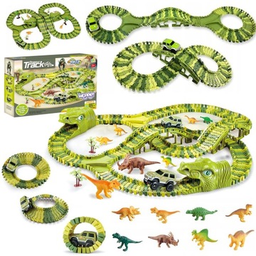 MEGA TOR WYŚCIGOWY XXL DINOZAUR DINO 240el. WOOPIE