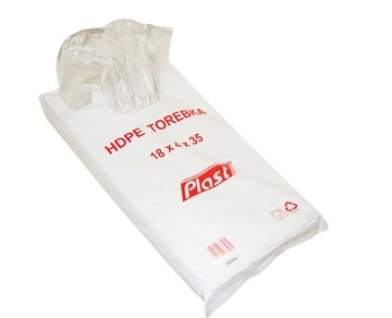 Woreczki foliowe śniadaniowe przezroczyste HDPE Plast 4x35x18 cm 800 sztuk
