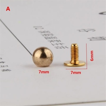All Kinds of Gold Metal Screwback Cone Studs Bullet Spike Stud Punk Bag