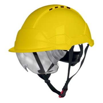 Kask Hełm Ochronny Wentylowany z Okularami COVERGUARD PHOENIX WIND Żółty