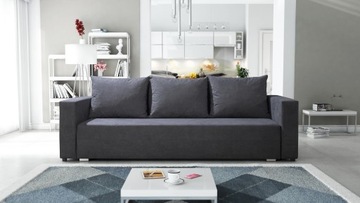 Wygodna sofa z funkcją spania Mojito do salonu z poduszkami