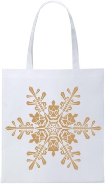 EKO TORBA ZAKUPY PREZENT ŚWIĄTECZNA ŚNIEŻYNKA