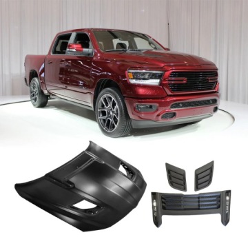 DODGE RAM 1500 2019-2024 MASKA + KRATKI SPORT POKRYWA SILNIKA ALUMINIUM