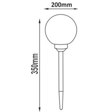 6x светодиодный садовый светильник SOLAR BALL 20 CM RGB+W