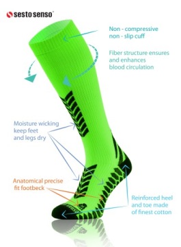 Компрессионные длинные спортивные носки Sesto Senso