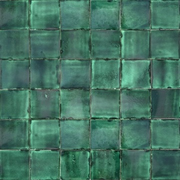 Ceramiczne płytki kuchenne jednokolorowe szmaragdowe 10 sz -Verde Deslavado