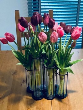 Букет тюльпанов из силиконовой резины типа ЖИВОЙ