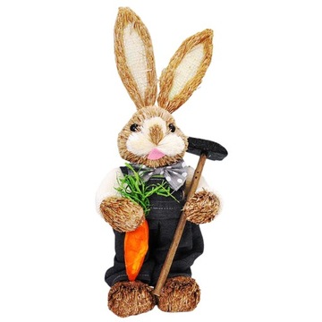 14-дюймовый соломенный пасхальный кролик, рисунок ручной работы, реквизит для фотографий, стиль D