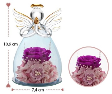 Вечная роза в стекле, светящийся светодиодный подарок на День матери, День Святого Валентина, для женщин