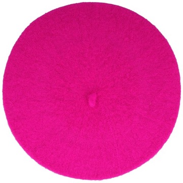 Beret damski w stylu francuskim fuchsia