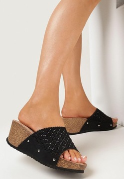 Born2Be Czarne Klapki damskie 38 Casual