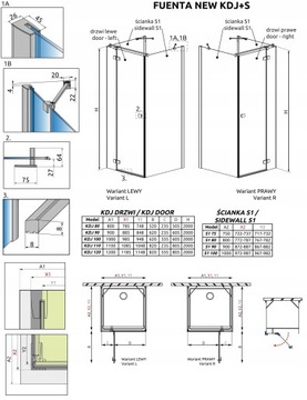 Кабина Fuenta KDJ+S 120x90x200 Хром RADAWAY