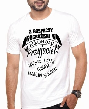 KOSZULKA MĘSKA T-SHIRT TSHIRT WIECZÓR KAWALERSKI PANA MŁODEGO PAN MŁODY 735