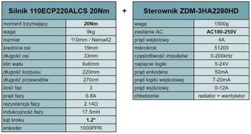 Шаговый двигатель 6,8 А 20 Нм Драйвер с ЧПУ с замкнутым контуром