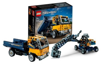 LEGO TECHNIC ZESTAW 2W1 WYWROTKA KOPARKA CIĘŻARÓWKA PREZENT KLOCKI JEZDNE
