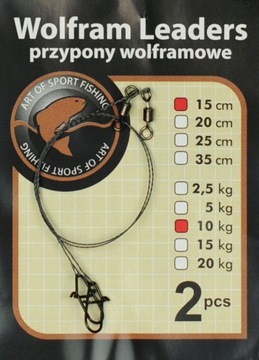 15cm 10kg PRZYPONY WOLFRAMOWE Z WOLFRAMU AK-PRW 2 sztuki