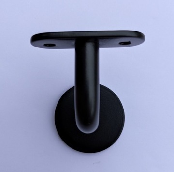 ОПОРА ПОРУЧНЯ - ручка из нержавеющей стали - ЧЕРНЫЙ МАТОВЫЙ.