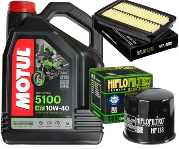 ZESTAW OLEJ MOTUL5100 10W40 4L HF138 FILTRY SUZUKI GSF650 BANDIT 05-08