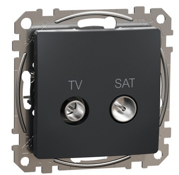 Sedna Design Gniazdo TV/SAT końcowe 4dB czarne