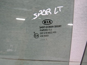 KIA SPORTAGE III SZYBA DRZWI TYLNA TYŁ 2011