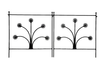 PŁOTEK OGRODOWY METALOWY 75 x 80 cm do ogrodu