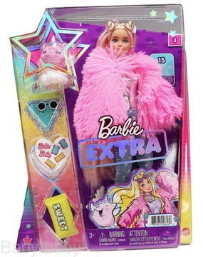 LALKA BARBIE FASHIONISTAS EXTRA + ŚWINKOROŻEC I AKCESORIA GRN28