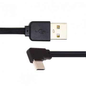 Kabel kątowy płaski USB 3.1 USB-C typ C - USB 13cm