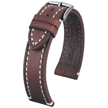 Brązowy pasek skórzany 22 mm HIRSCH Liberty