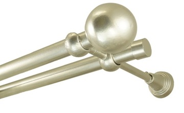 KARNISZ METAL PODWÓJNY 19 / 140 cm bez zapinek
