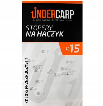 STOPERY na haczyk –15szt Przezroczyste – UNDERCARP