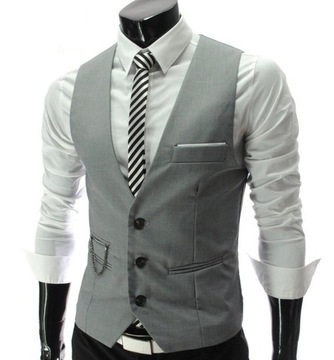 Nowość! Elegancki Żakiet Męski V-neck Dla Męż