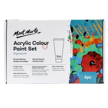Zestaw Akryli Mont Marte 6x75ML Farby Akrylowe Akryl