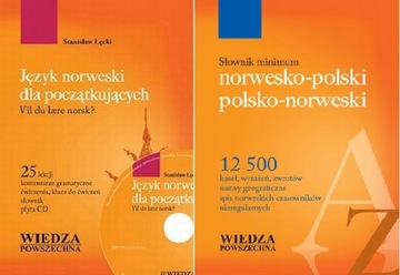 SŁOWNIK NORWESKO POLSKI, POLSKO NORWESKI +KURS +CD