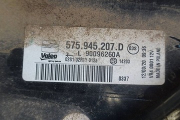 SEAT ATECA - SVĚTLO ZADNÍ LEVÝ 575945207D