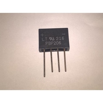 Mostek 2A 2.0A 800V PLASKI PBP206 x10