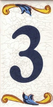 Numery domu, cyfry i litery na p?ytkach, ceramice,