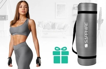 Гимнастический коврик FITNESS MAT SG-105 NBR 173х61см толстый для занятий йогой 1,5см