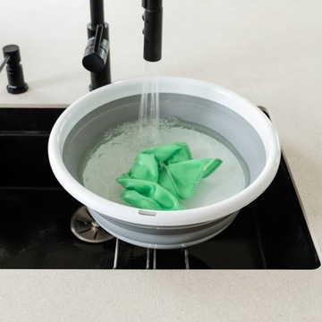 СКЛАДНАЯ ЧАША, гибкая, силикон, 9 л | Для кухни и ванной для стирки