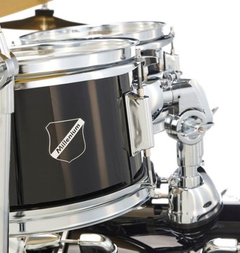 Focus Junior Black Set zestaw perkusyjny dla dzieci+talerze,pałki Millenium